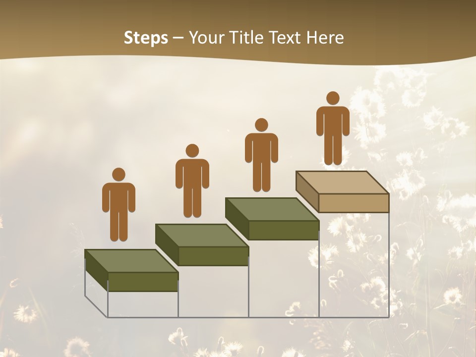 Road Lawn Landscape PowerPoint Template