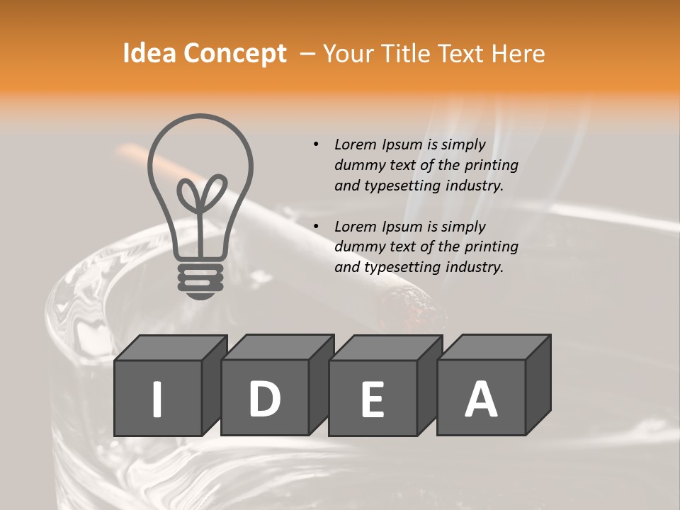 Objects Embers Burnt PowerPoint Template