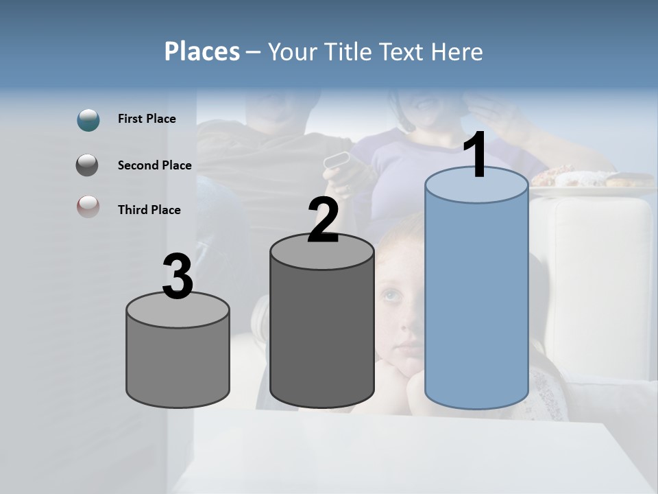 Sofa Obese Caucasian PowerPoint Template