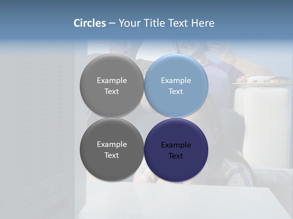 Sofa Obese Caucasian PowerPoint Template