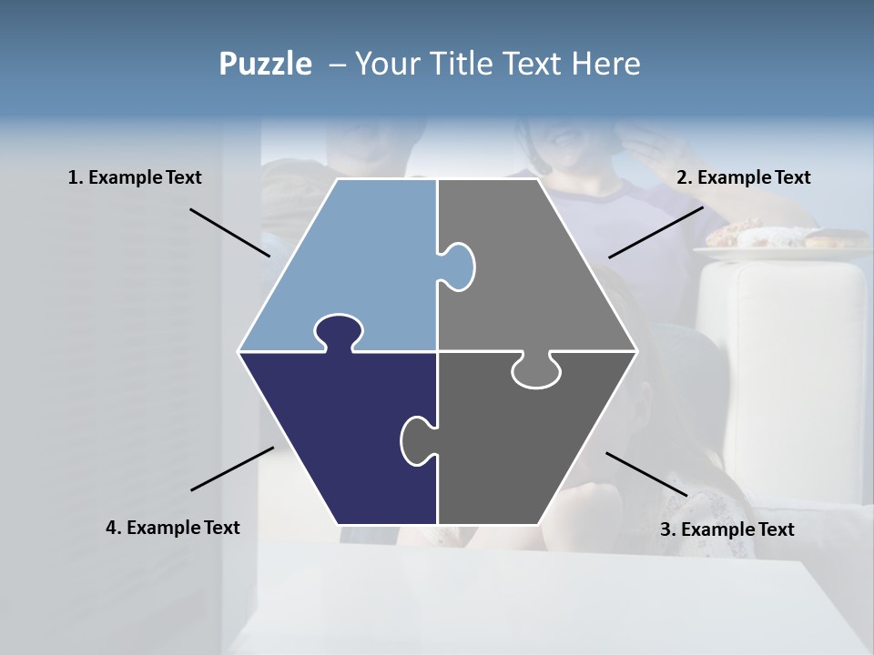 Sofa Obese Caucasian PowerPoint Template
