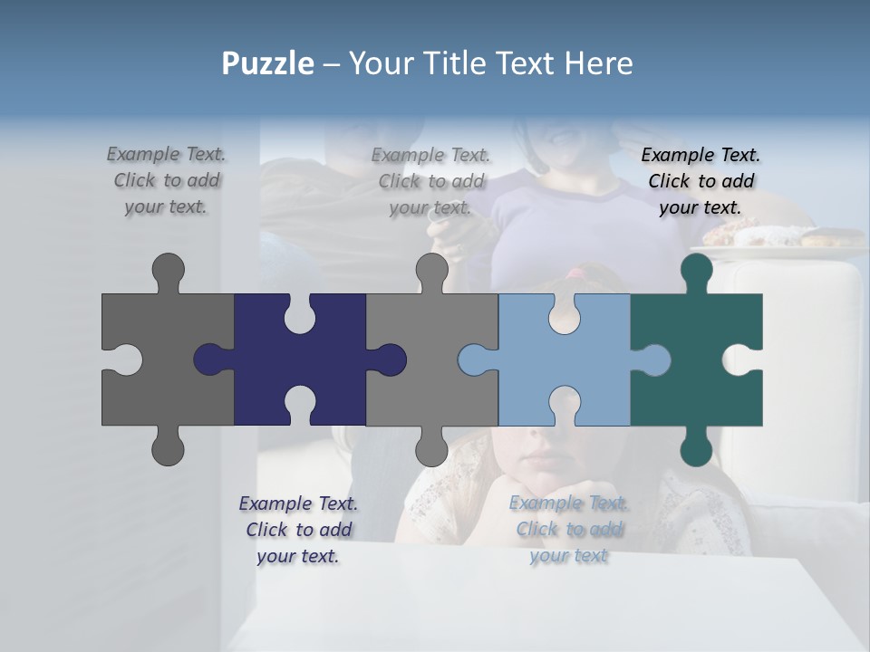 Sofa Obese Caucasian PowerPoint Template