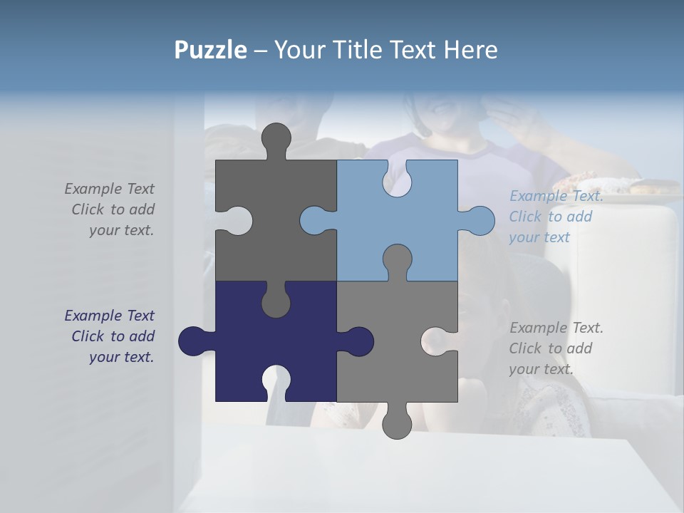 Sofa Obese Caucasian PowerPoint Template