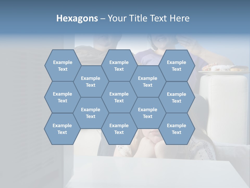 Sofa Obese Caucasian PowerPoint Template