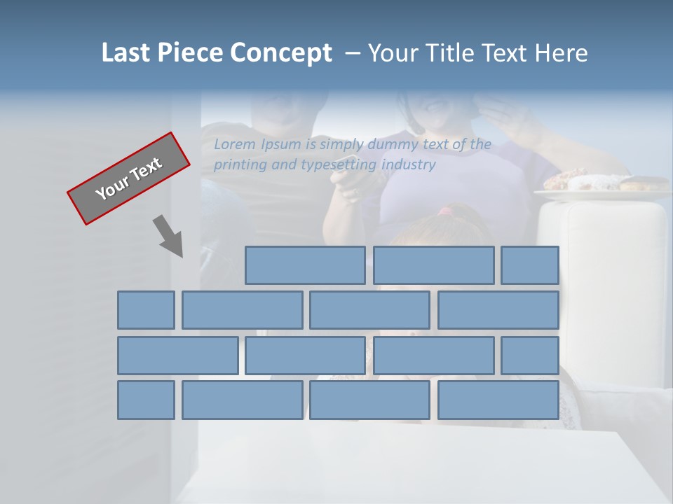 Sofa Obese Caucasian PowerPoint Template