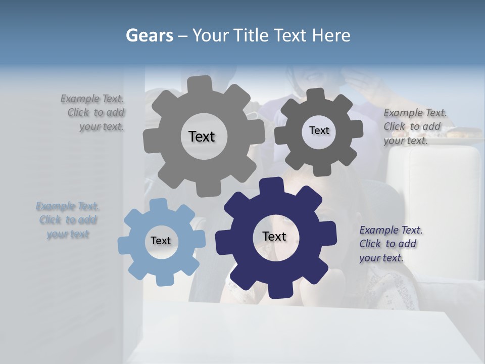 Sofa Obese Caucasian PowerPoint Template