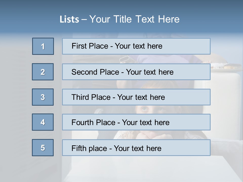 Sofa Obese Caucasian PowerPoint Template