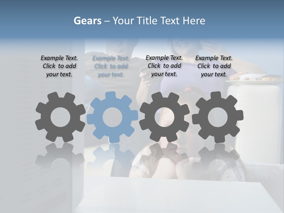 Sofa Obese Caucasian PowerPoint Template