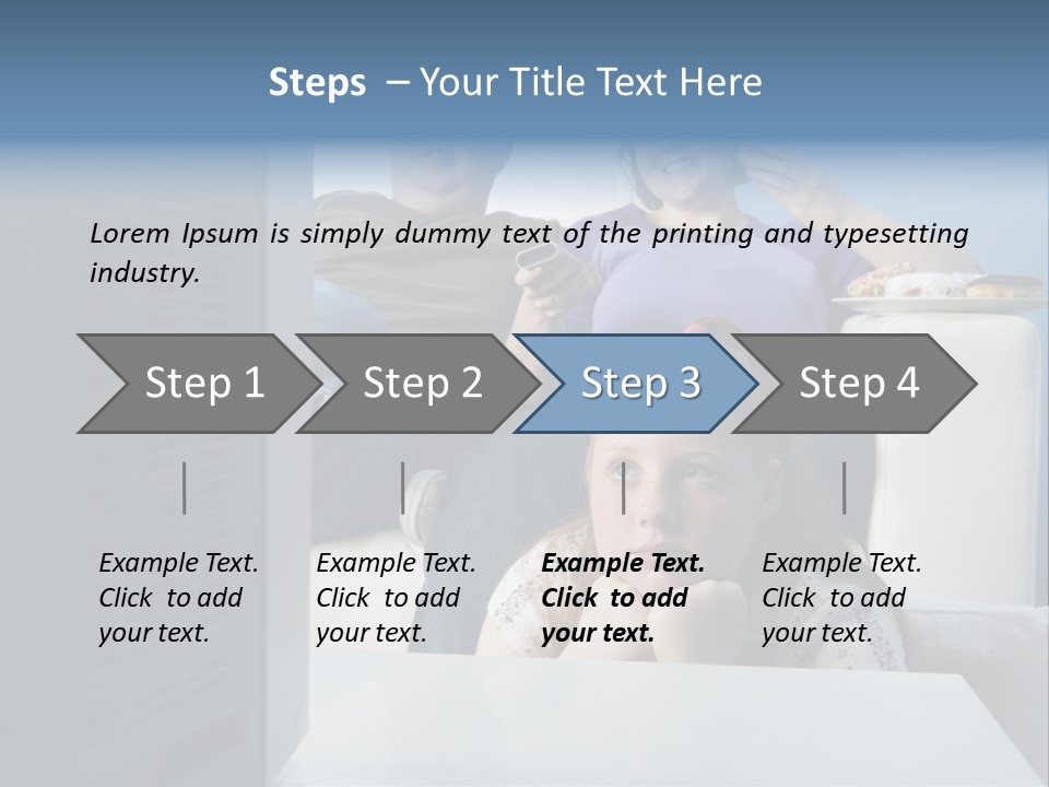 Sofa Obese Caucasian PowerPoint Template