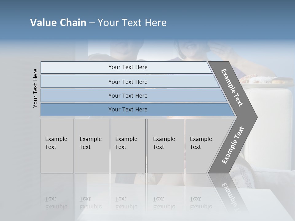 Sofa Obese Caucasian PowerPoint Template