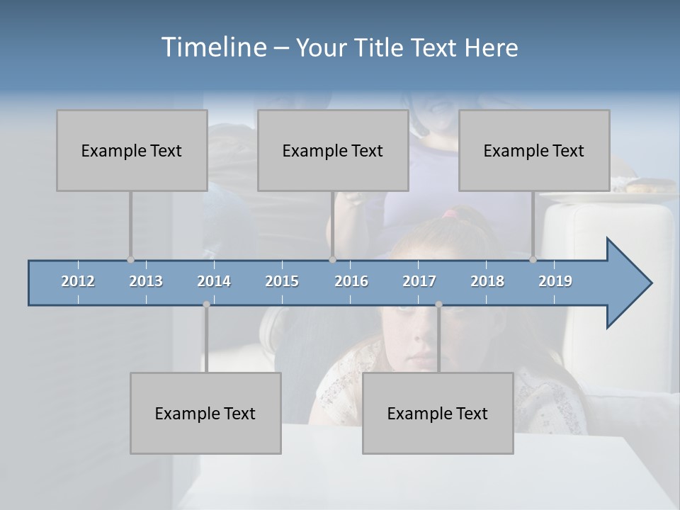 Sofa Obese Caucasian PowerPoint Template