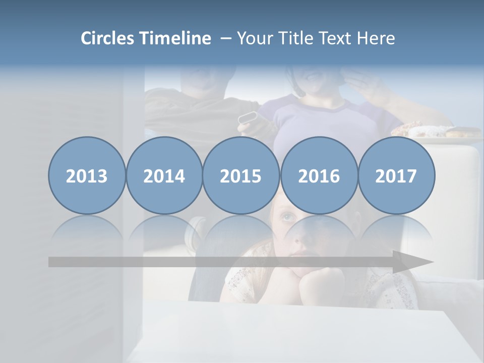 Sofa Obese Caucasian PowerPoint Template