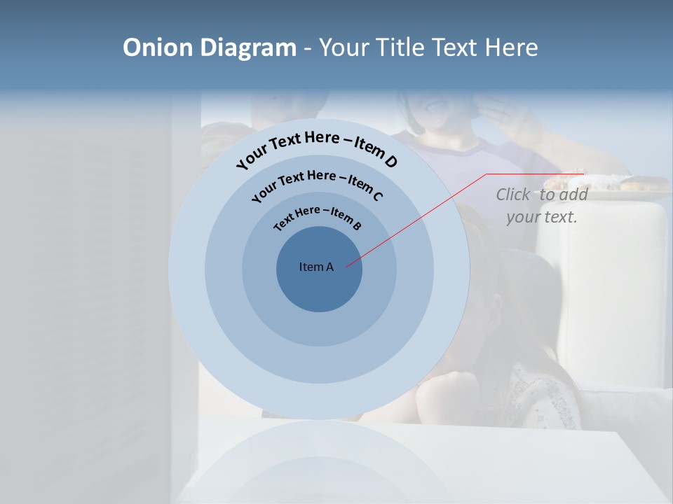 Sofa Obese Caucasian PowerPoint Template