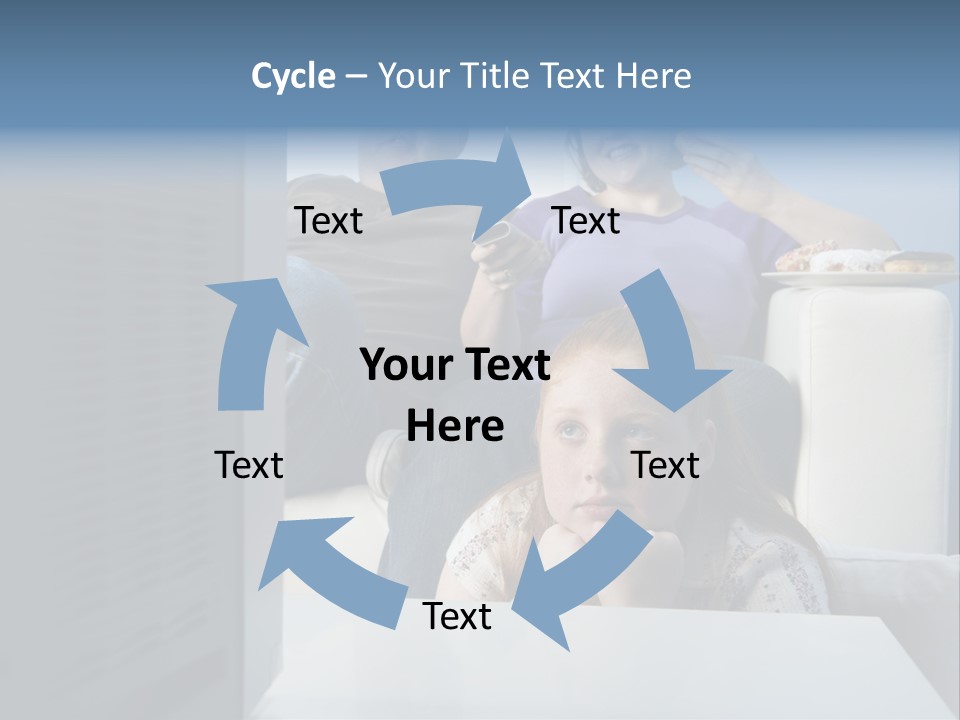 Sofa Obese Caucasian PowerPoint Template