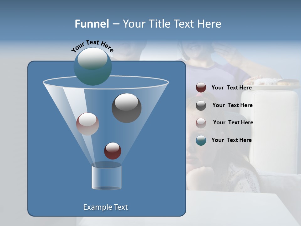 Sofa Obese Caucasian PowerPoint Template