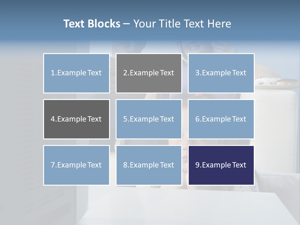 Sofa Obese Caucasian PowerPoint Template
