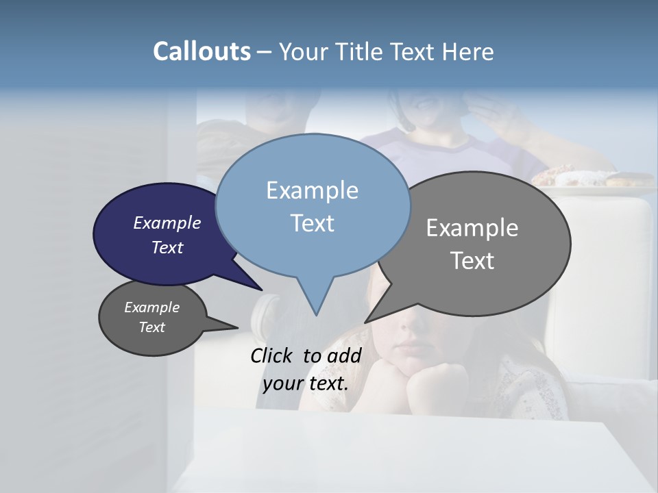 Sofa Obese Caucasian PowerPoint Template