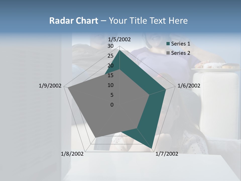 Sofa Obese Caucasian PowerPoint Template