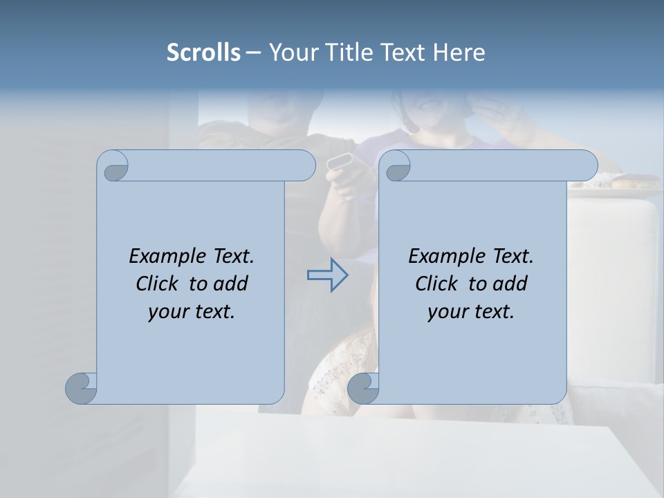 Sofa Obese Caucasian PowerPoint Template