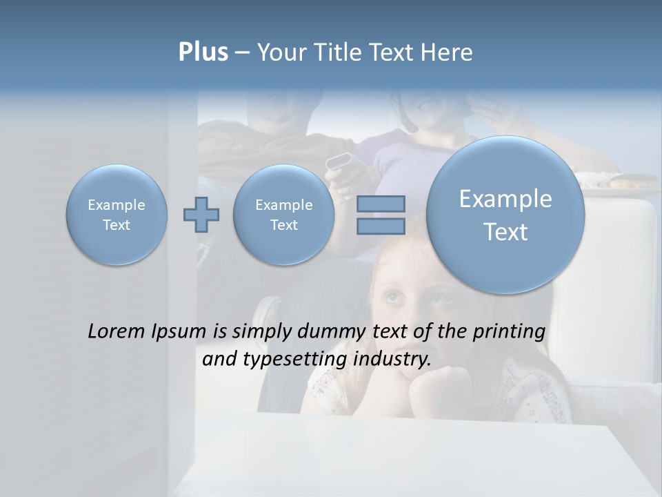 Sofa Obese Caucasian PowerPoint Template