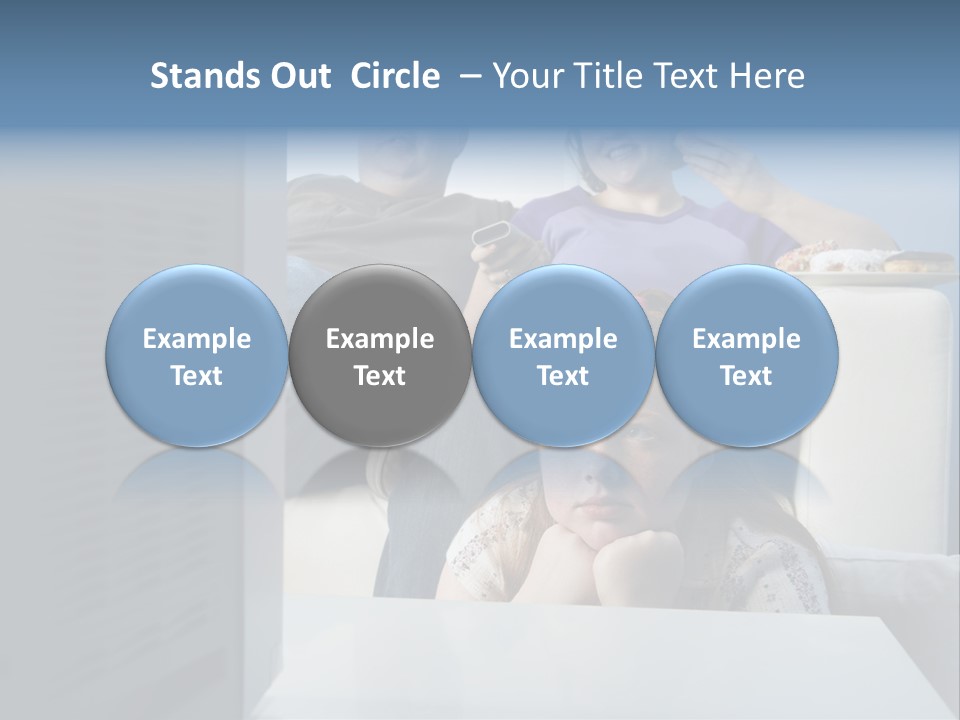 Sofa Obese Caucasian PowerPoint Template