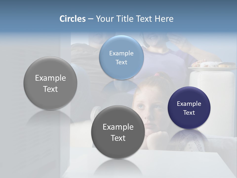 Sofa Obese Caucasian PowerPoint Template