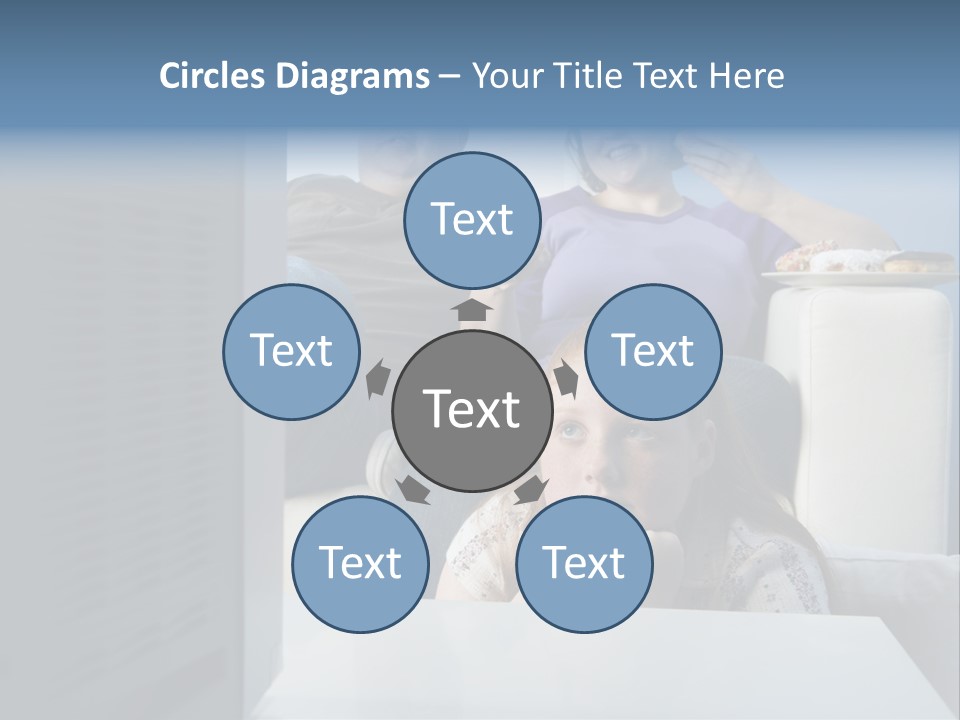 Sofa Obese Caucasian PowerPoint Template
