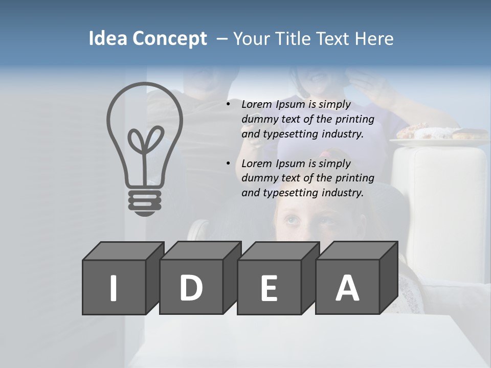 Sofa Obese Caucasian PowerPoint Template