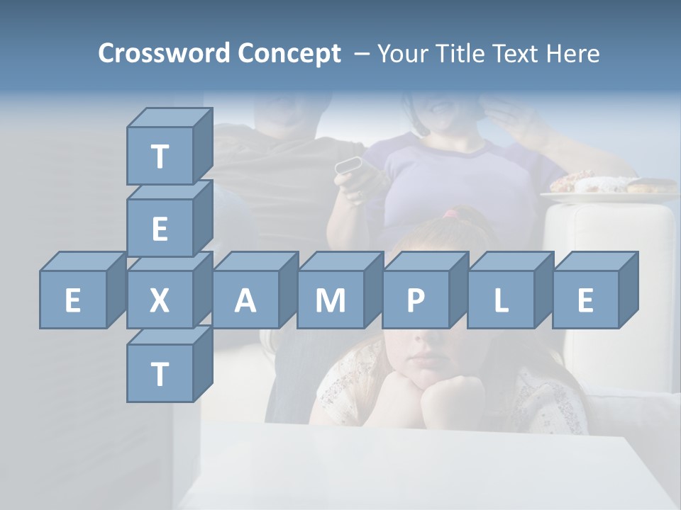 Sofa Obese Caucasian PowerPoint Template