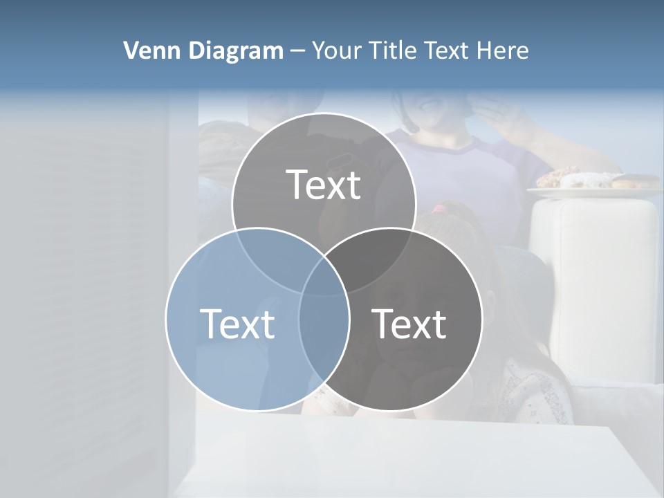Sofa Obese Caucasian PowerPoint Template