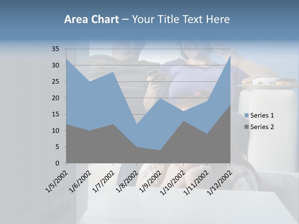 Sofa Obese Caucasian PowerPoint Template