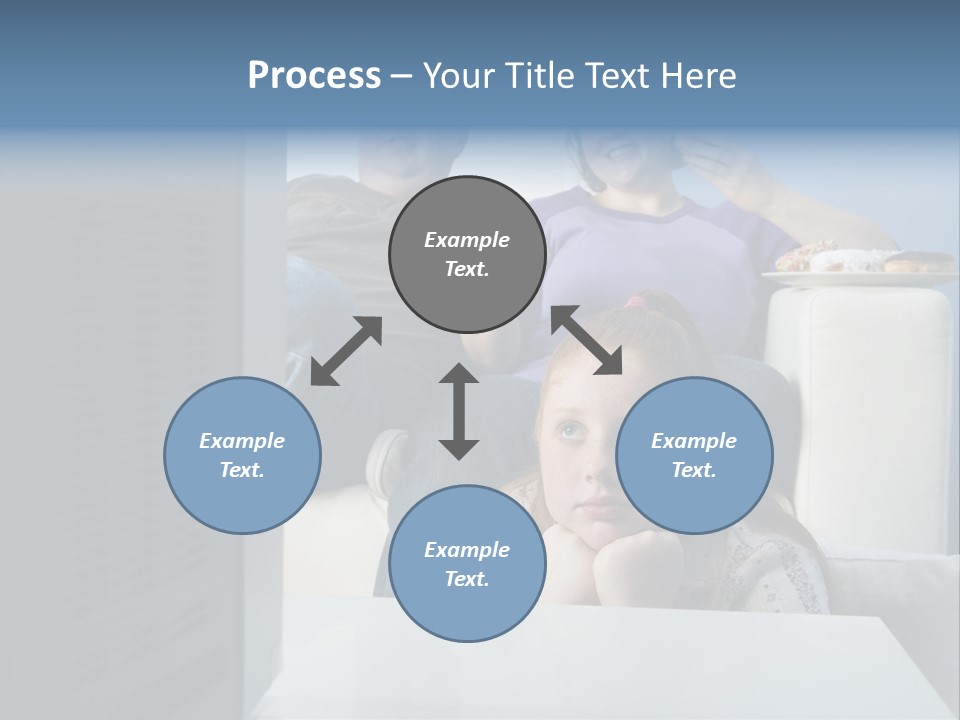 Sofa Obese Caucasian PowerPoint Template