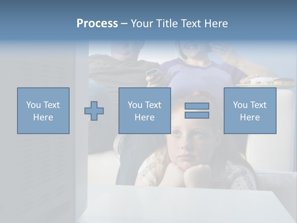 Sofa Obese Caucasian PowerPoint Template