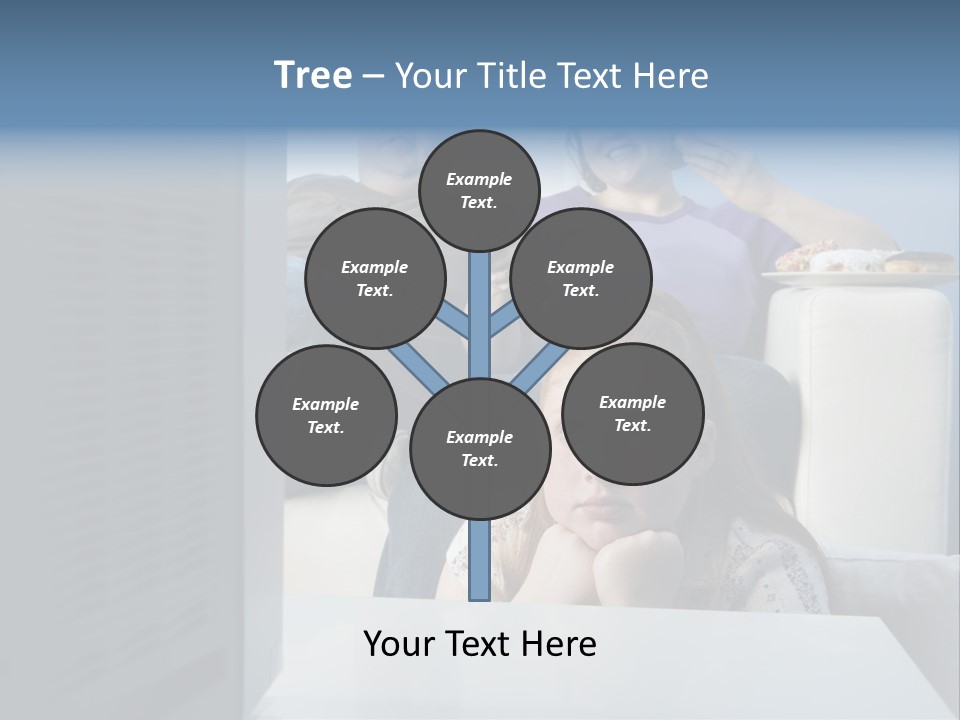 Sofa Obese Caucasian PowerPoint Template