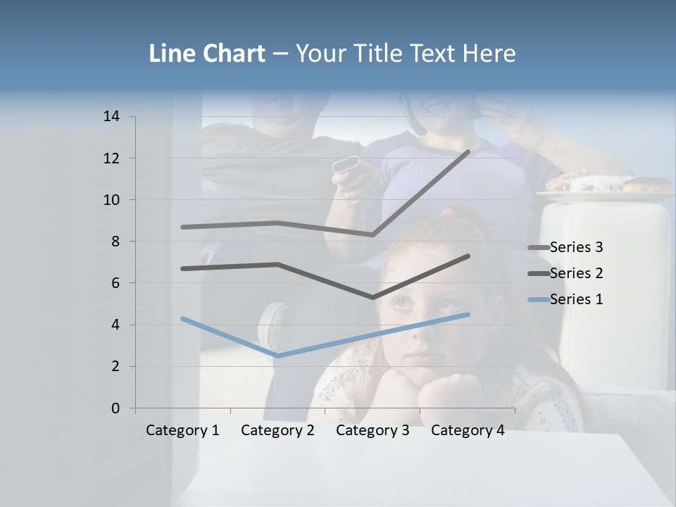Sofa Obese Caucasian PowerPoint Template