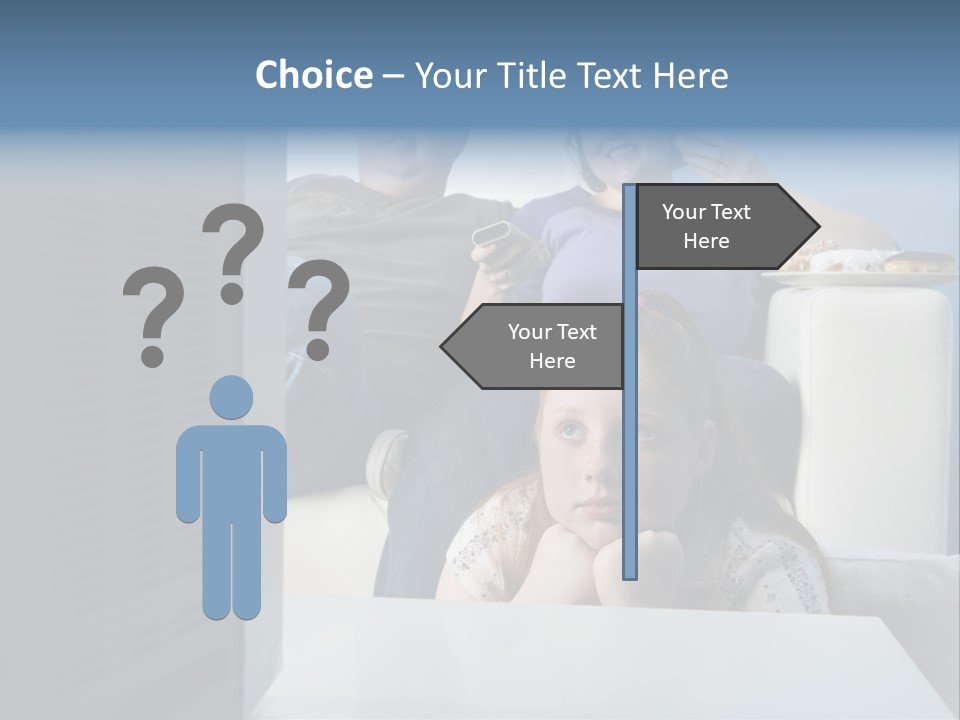 Sofa Obese Caucasian PowerPoint Template