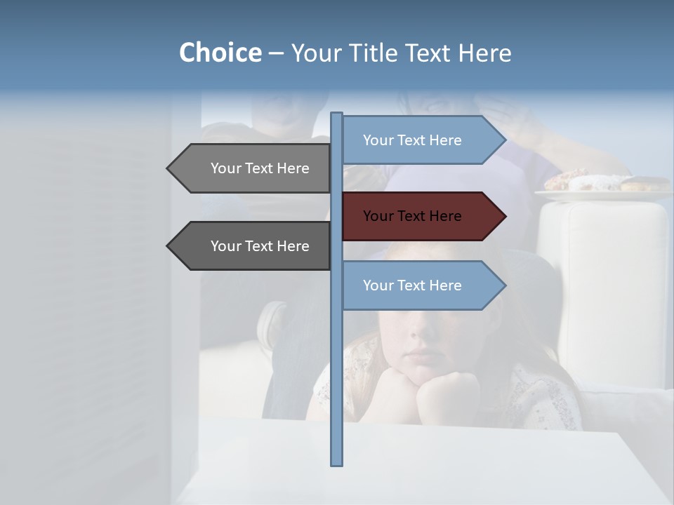 Sofa Obese Caucasian PowerPoint Template