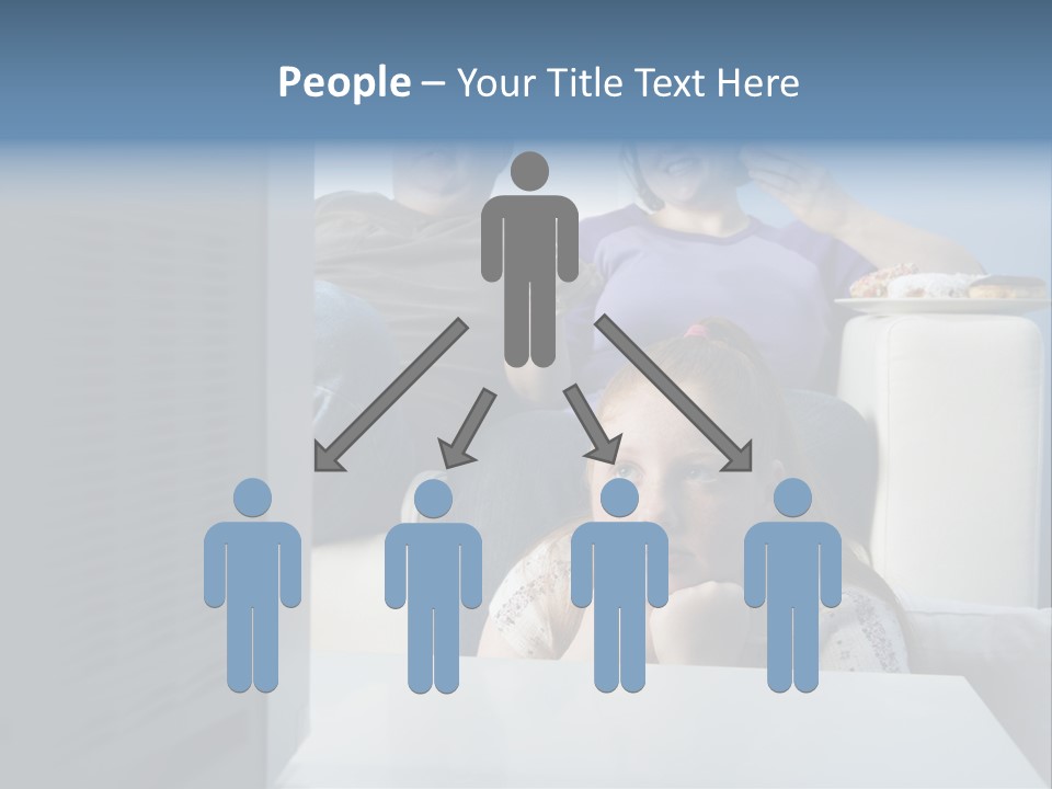 Sofa Obese Caucasian PowerPoint Template