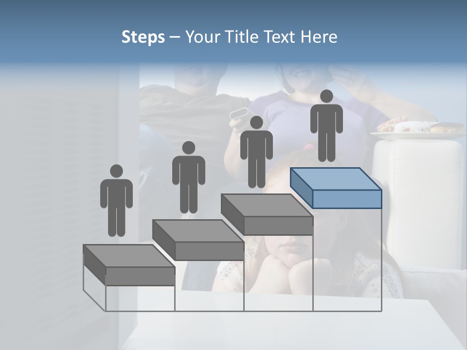 Sofa Obese Caucasian PowerPoint Template