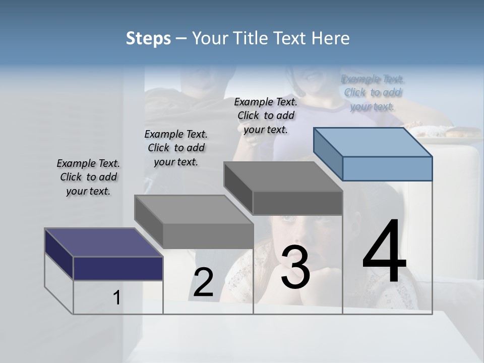 Sofa Obese Caucasian PowerPoint Template