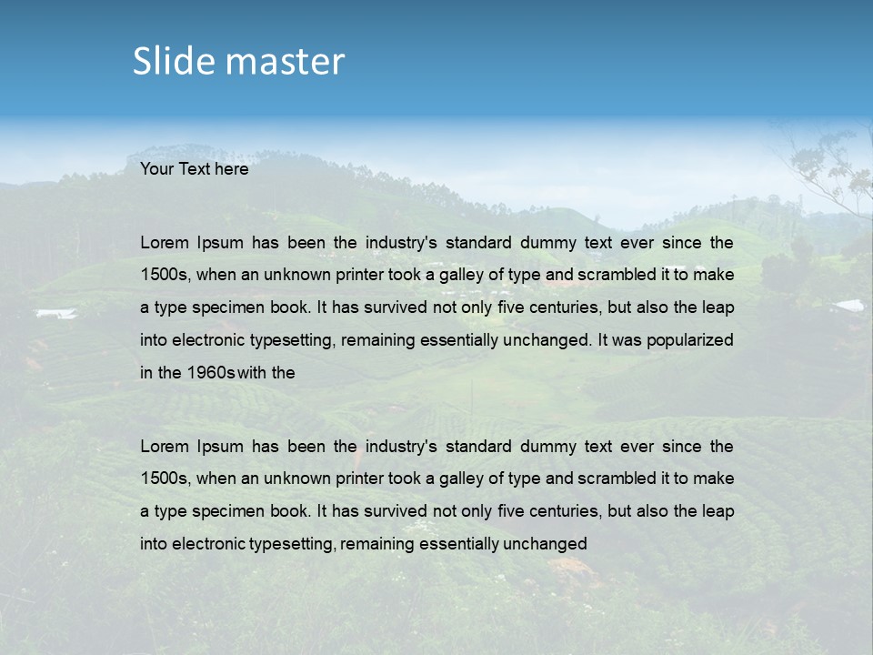 White Girl Peaceful PowerPoint Template