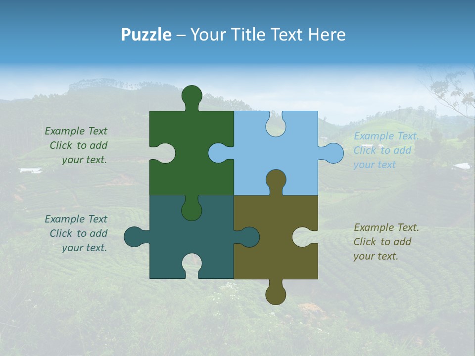 White Girl Peaceful PowerPoint Template