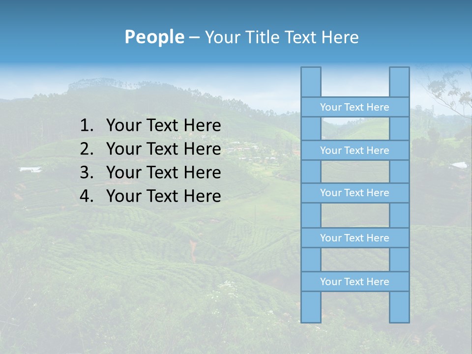 White Girl Peaceful PowerPoint Template