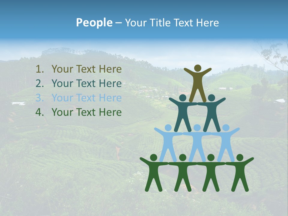 White Girl Peaceful PowerPoint Template