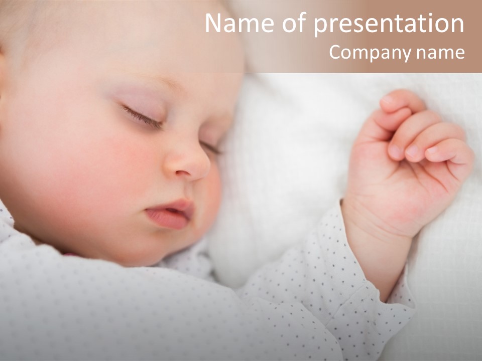 White Girl Peaceful PowerPoint Template