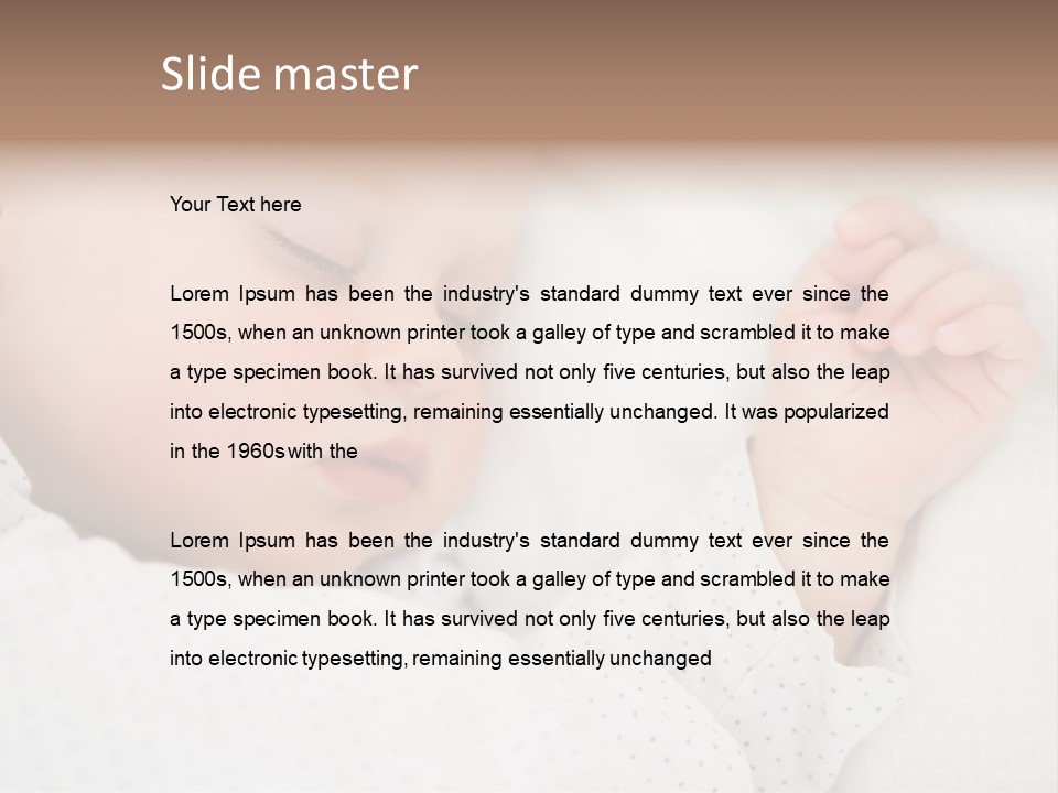 White Girl Peaceful PowerPoint Template