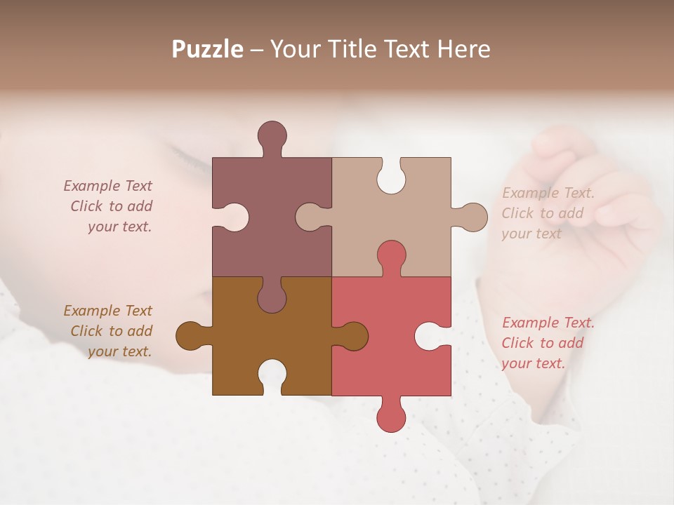 White Girl Peaceful PowerPoint Template