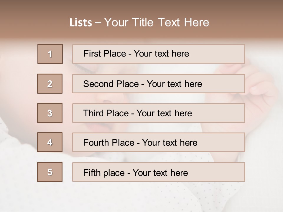 White Girl Peaceful PowerPoint Template