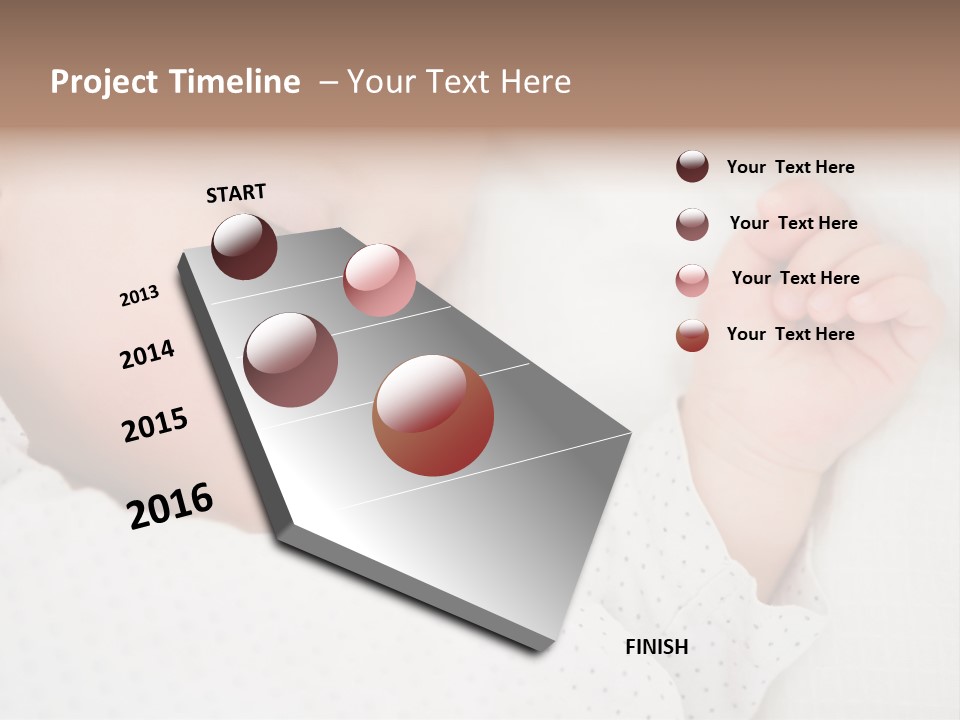 White Girl Peaceful PowerPoint Template