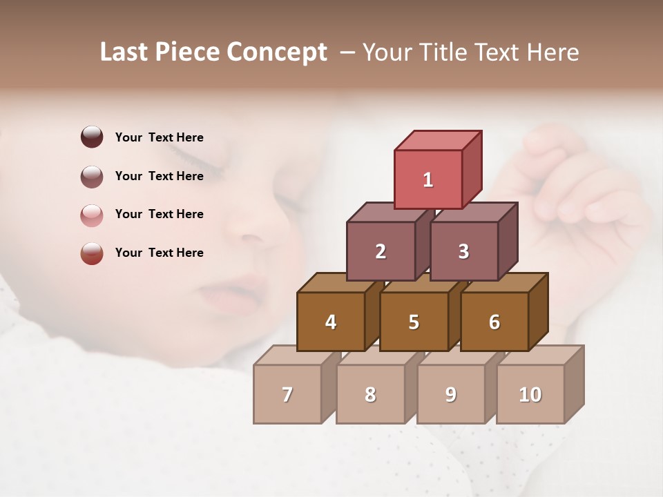 White Girl Peaceful PowerPoint Template